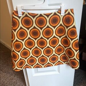 Retro Orange Circle Skirt